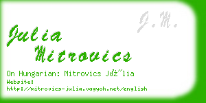 julia mitrovics business card